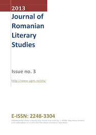 Books and business srl email: Pdf Journal Of Romanian Literary Studies Issue No 3 2013