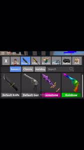 Gemstone is a godly knife that was released with the season 1 update. Alyssa On Twitter Selling Gemstone Knife Rainbow Gun Elite Knife And Elitey Pet Message Me For Prices I Don T Accept Trades Cashapp Only Roblox Mm2 Robloxmm2 Robloxsell Cashapp Knives Guns