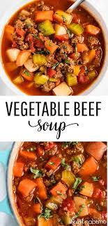 One Pot Hearty Vegetable Soup Easy To Make Healthy And Completely Delicious This Vegetable Beef Beef Soup Recipes Vegetable Beef Soup Hearty Vegetable Soup