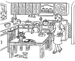 A few boxes of crayons and a variety of coloring and activity pages can help keep kids from getting restless while thanksgiving dinner is cooking. Helping Mom Cleaning Table Kitchen Coloring Pages Download Print Online Coloring Pages For Free Color Nimbus
