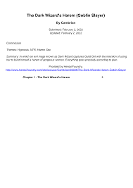 The Dark Wizards Harem (Goblin Slayer)