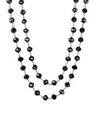 Black And White Necklace Set Black Diamond Bead Necklace In 2020 Black Diamond Necklace Set Rope Necklace