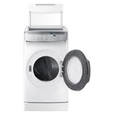 Samsung 6 0 Total Cu Ft High Efficiency Flexwash Washer In White Wv60m9900aw The Home Depot Electric Dryers Washer Dryer Set Drum Light
