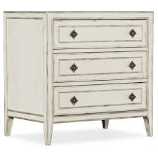 Antique wood storage chest nightstand with 3 fabric drawers. Hooker Furniture 5865 90216 02 Anastasie 30 Build Com