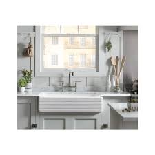 This item is currently out of stock on kohler.com. Kohler Hayridge Whitehaven Undermount Single Bowl Farmhouse Kitchen Sink White 34 In 6351 0 Rona