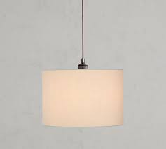 Custom Linen Drum Shade Cord Pendant Pottery Barn
