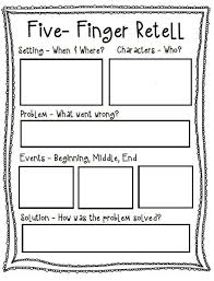 Five Finger Retell Poster Worksheet First Grade Reading 3rd Grade Reading 2nd Grade Reading