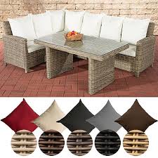 Clp Poly Rattan Garten Sitzgruppe Bermeo 5 Mm Eckbank Esstisch 140 X 80 Cm 6 Platze Rattan Farbe Eckbank Esstisch Gartenmobel Rattan Grau Garten Sitzgruppe