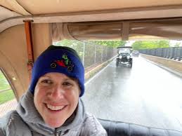 Driving brass cars in Oakes, PA despite the rain