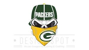 Green Bay Packers Skull Svg Wall Art For Cricut Silhouette Wall Art Art Vector Images