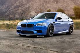 It is the successor to the new class sedans and is currently in its seventh generation. Blue Bmw 5 Series Rolling On Matte Black Strasse Wheels Carid Com Gallery