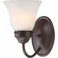 Wall lights are particularly useful in the bathroom, where they can provide necessary lighting around the vanity mirror. Volume Lighting Barcelona 5 25 In W 1 Light Antique Bronze Transitional Wall Sconce Lowes Com Sconces Transitional Wall Sconces Wall Sconces