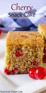 Cherry Snack Cake Recipe Cherry Snacks Delicious Cake Recipes Snack Cake