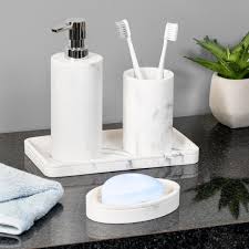 Browse a variety of modern furniture, housewares and decor. Honey Can Do 4 Piece Bathroom Accessories Set In Faux Marble Bth 08732 The Home Depot