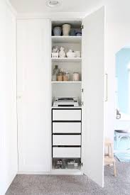 Creating An Organized Office With The Ikea Pax System Mit Bildern Ikea Lagerung Hausburo Organisation Ikea Kleiderschrank