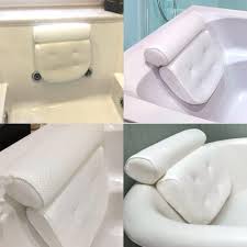 To make a waterproof bath pillow. The Back Non Slip Sucker Can Adhere To The Bathtub Tightly So That You Can Have A More Comfortable And Safe Bath Bath Pillows Bathtub Pillow Luxury Cushions