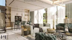 Casa con fachada metálica y construcción ligera, presentamos sus planos y un diseño interior blanco y negro | mundo fachadas. Luxury Modern Villa Interior Design In Dubai Uae Fancy House Company