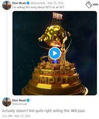 With Nfts Gaining More Interest Daily Elon Musk Tweeted An Original Music Video On Mon And Said He Was Selling It In 2021 Original Music Cryptocurrency Stock Market