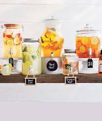 Beverage Table Ideas Perfect For Lemonade Punch And Sangria See More Here Http Www Surlatable Com Product Wedding Drink Station Wedding Drink Wedding Food