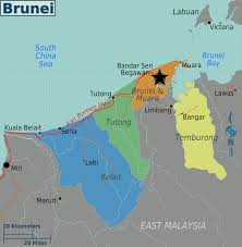 Brunei history from the 14th to the 16th centuries brunei darussalam was the seat of a powerful sultanate extending over sabah, sarawak and the lower . Map Of Brunei Map Regions Weltkarte Com Karten Und Stadtplane Der Welt