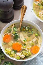 Stir the chicken broth, raw chicken breasts, apple cider vinegar, turmeric, and salt into the soup. Chicken Detox Soup Recipe With Video Currytrail