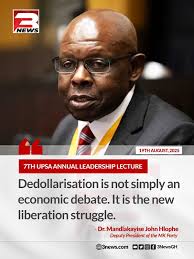 Dr. Mandlakayise John Hlophe, Deputy President of the MK Party, says moving  beyond the dollar is not just an economic shift but the next phase of  Africa's liberation struggle. #TV3GH