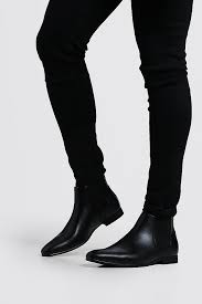Find great deals on men's chelsea boots at kohl's today! Black Leather Look Chelsea Boots Boohooman