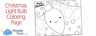 Christmas elf with lights coloring page. Printable Christmas Light Bulb Coloring Page Printable Treats Com