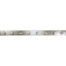 A light fixture (us english), light fitting (uk english), or luminaire is an electrical device that contains an electric lamp that provides illumination. Modern No Shade 8 Light Vanity Lighting Lighting The Home Depot