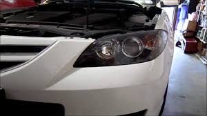 Mazda 3 2007 Headlight Bulb Replacement Youtube