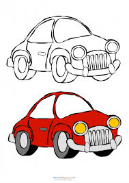 Some colors of cars, such as dark colors and bright colors, are harder to clean than cars painted lighter colors. Match Up Coloring Pages Car 2 Kidspressmagazine Com