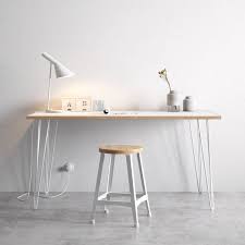 Horquilla De Escritorio Y Mesa De Comedor Madera Etsy Study Table Designs Scandinavian Style Desk Hairpin Table