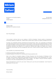 Substitute Teacher Cover Letter Sample | Kickresume