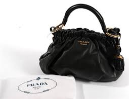 Lot 2262 Prada Black Soft Calf Leather Hobo