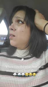 When you finally nail that perfect look, but Mother Nature says, 'Hold my  thunder!' , #MakeupFails #ThunderstormVibes #BeautyAndTheStorm #HairGoals  #FunnyReel #MakeupHumor #StormyWeather #GlamAndGloom