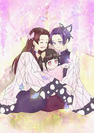 shinobu kochou kanae kochou and kanao tsuyuri anime bướm anh chị em