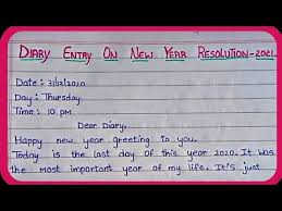 We are humans with good and bad bundled together. Diary Entry On New Year Resolution 2021 Powerlift Essay Writing How To Write Diary Entry Youtube