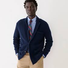 J. CREW Men's Cashmere Sweater Blazer Navy Blue - NWT | eBay