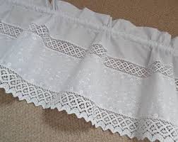 Vintage Curtain Volant Shabby Chic Curtain Country House Curtain Heart White Grey Vintage Curtains Shabby Chic Curtains Shabby Chic