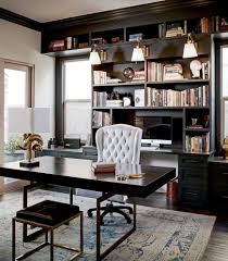 Black Built Home Office Traditional With Black Office Cabinets Masculine Home Offices Home Office Design Modern Home Office