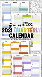 Free Printable 2021 Quarterly Calendar Rainbow Calendex Lovely Planner In 2020 Quarterly Calendar Free Printables Planner Inserts Printable