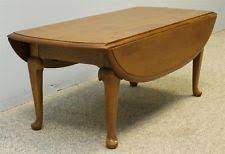 This mahogany finish coffee table is circular with a glass top inlay. Ethan Allen Drop Leaf Table Ebay Coffee Table Drop Leaf Table Table