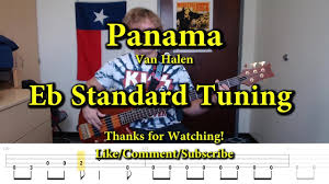 Panama Van Halen Bass Cover With Tabs Youtube
