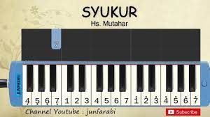 Not Pianika Syukur Tutorial Belajar Pianika Youtube