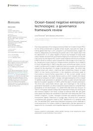 PDF) Ocean-based negative emissions technologies: a governance framework  review