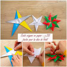 Voici les différentes étapes (diagramme) pour réaliser un origami d'étoile à cinq branches en papier. Diy Origami Etoile De Noel En 3 Variantes Faciles Et Super Originales