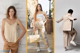 Un tailleur pantalon noir aux faux airs de smoking que l'on porte à même la peau,. Que Mettre Avec Un Pantalon Beige Astuces Et Conseils