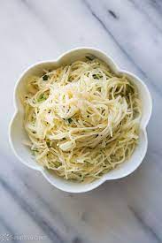 Angel Hair Pasta With Garlic Herbs And Parmesan Recipe Recipes Cooking Recipes Simply Recipes