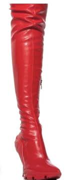 AZALEA WANG Mcartney Red Thigh High Boots Women's 7.5 ... - Product from eBay