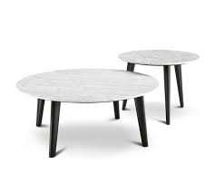 Tunisian black marble is organically scattered with copper and white veining, producing distinctive results that grant every home with a unique piece. Venus Coffee Table Collection Occasional Tables Timber Veneer Round Marble Coffee Table King Living